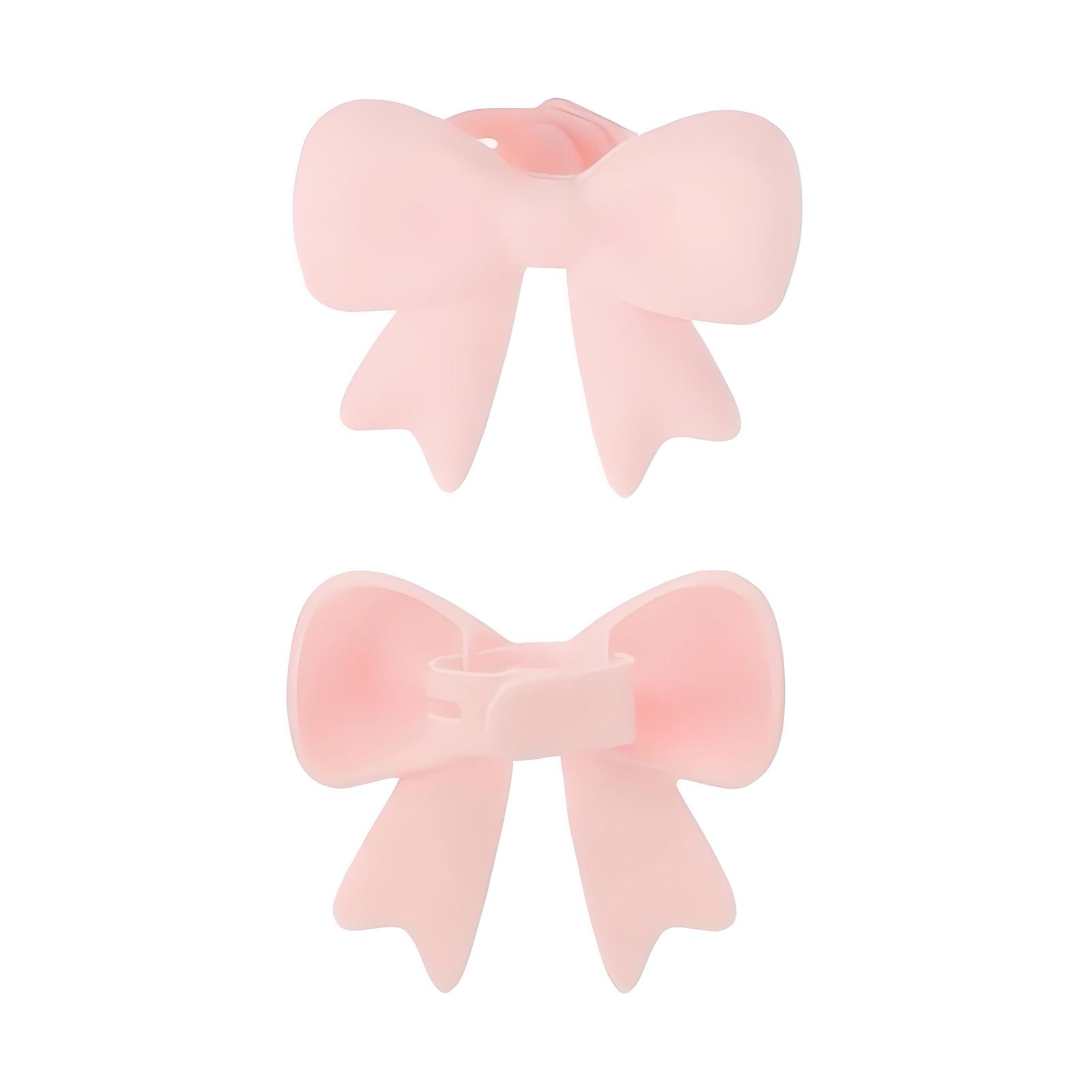 

1 Pair Silicone Bow Earphone Accessories 3D Sweet Bow Girl Earphone Ornament Couple Headphones Decorated Bow for Girls Gift розовый