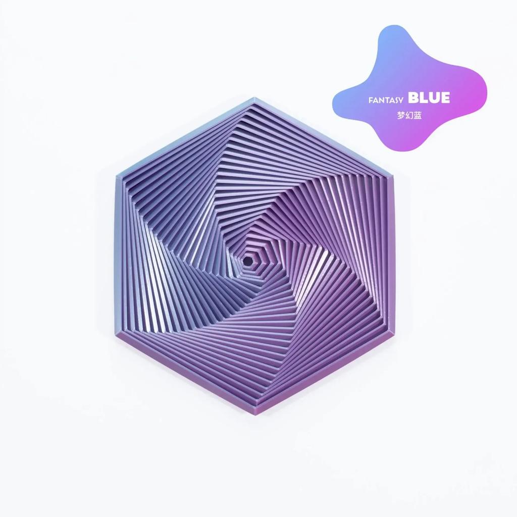 Anti-Anxiety Spiral 3D Fractal Hexagon Toy Pocket Size Stress Relief for Adult Home Decor Premium Gift Luxury Home Decor