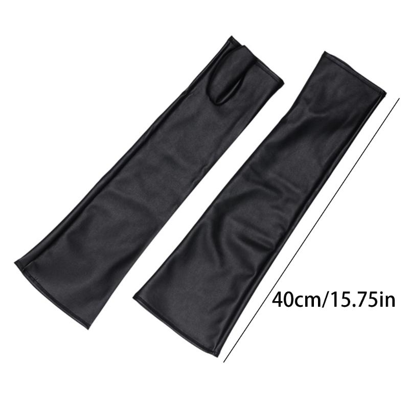 Dark Gloves Nightclub Dancing Gloves Christmas Party Supply Half Finger Stretchy Gloves for Concert Operas