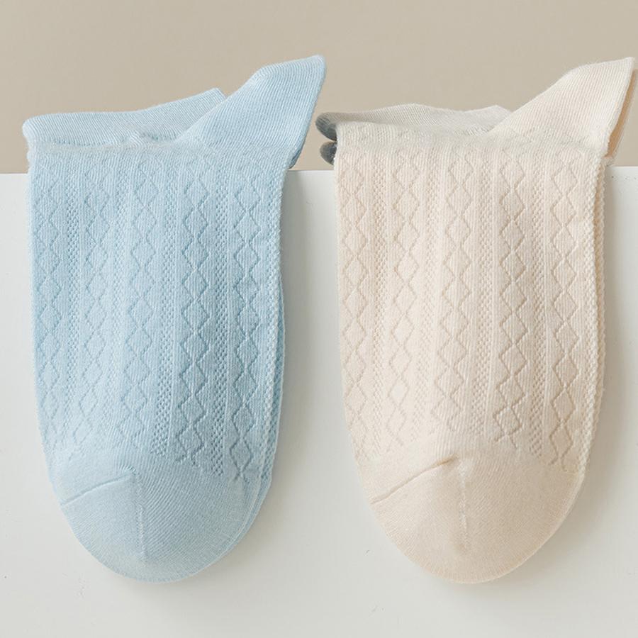 5 Pairs Women Short Ankle Socks Ladies Summer Thin Breathable Soft Cotton Mesh Socks Comfortable Trendy Fashion Casual Socks New