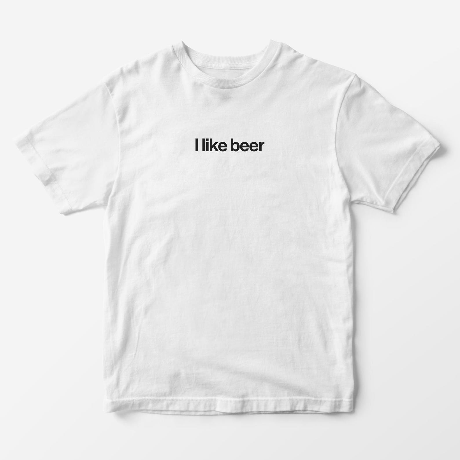 I Like Beer T-Shirt: Funny Graphic Unisex Tee L
