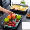 Multi-Purpose Drainage Tray Double-Layer Plastic Drying Rack Rinseable Garbage Tray
