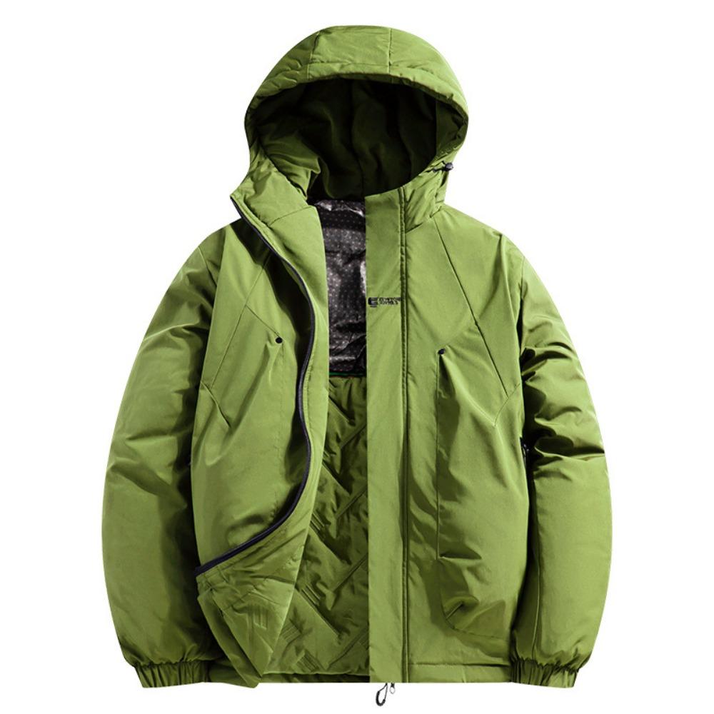 Men's charge cotton-padded clothes, winter Hong Kong style casual fashion versatile warm waterproof hooded jacket