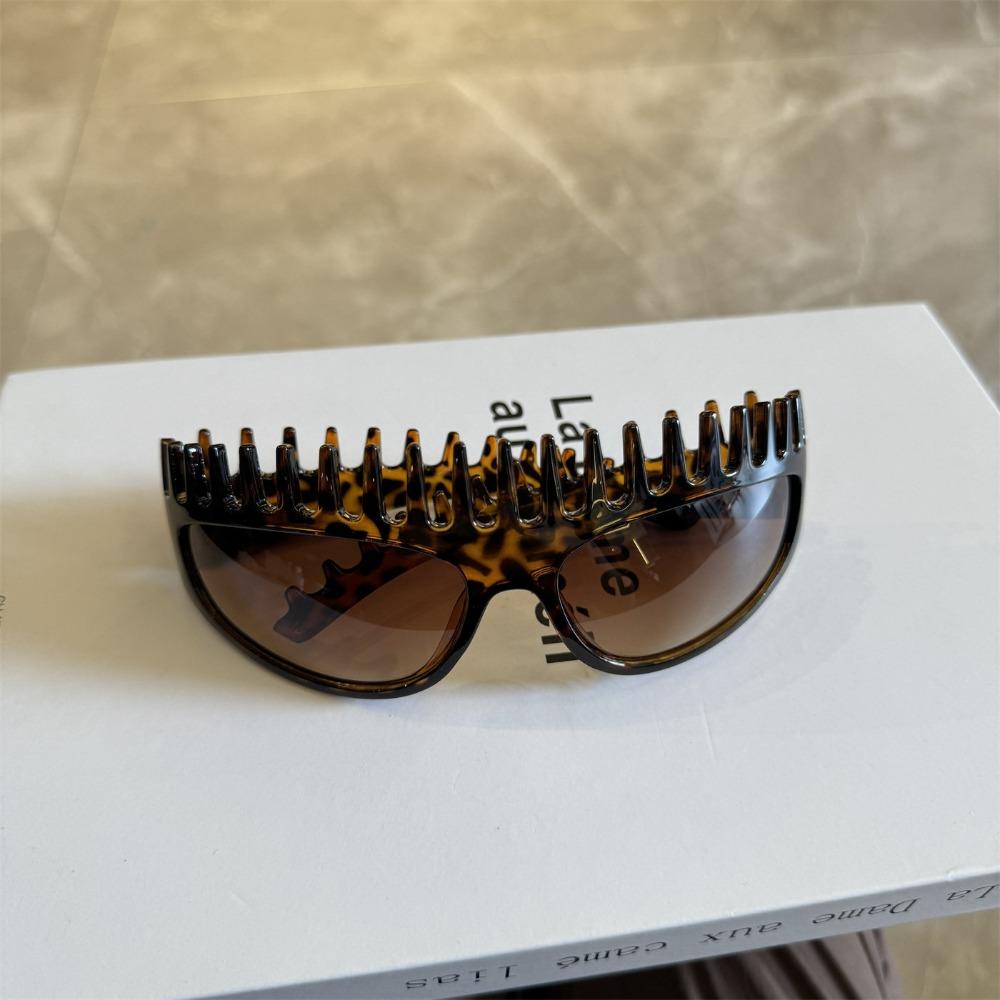 

Солнцезащитные очки с леопардовым принтом Повязка на голову Гребень Летние солнцезащитные очки Очки для имиджа Повязка на волосы Девочка Style 2