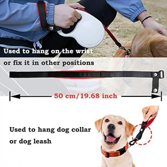 Hands Free Adjustable Wrist Strap,Suitable for Any Dog Leashes with Adopts Design,Soft and Comfortable Diving Fabric Wrist Strap for Retractable Dog