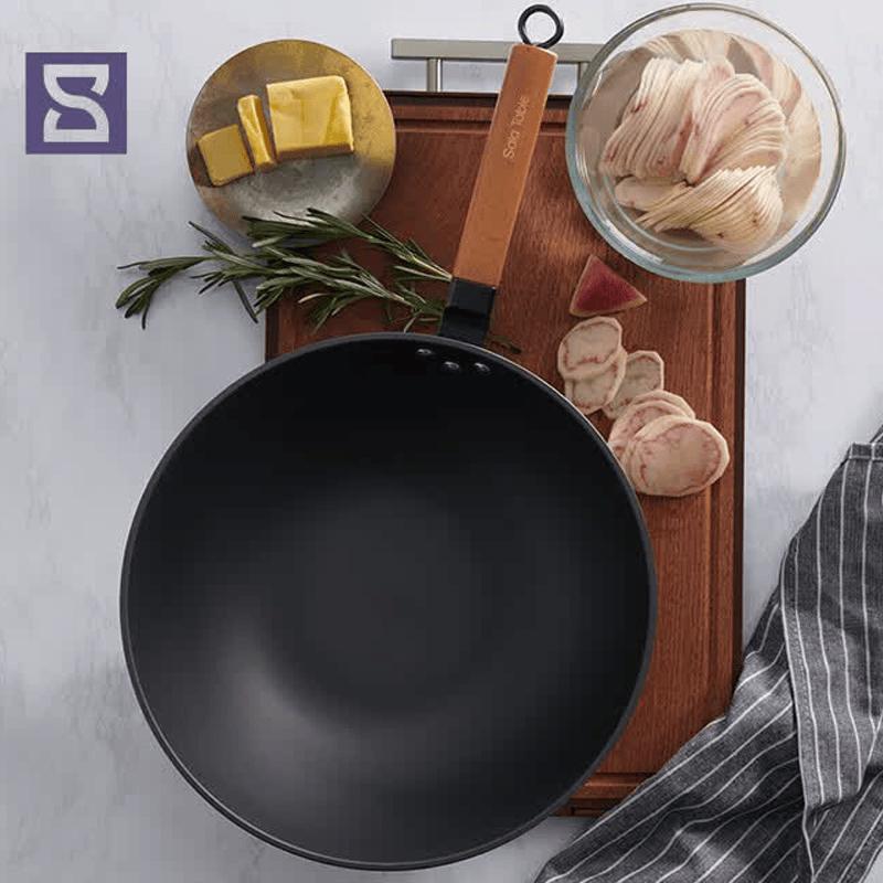 SALATABLE 32cm Cast Iron Wok