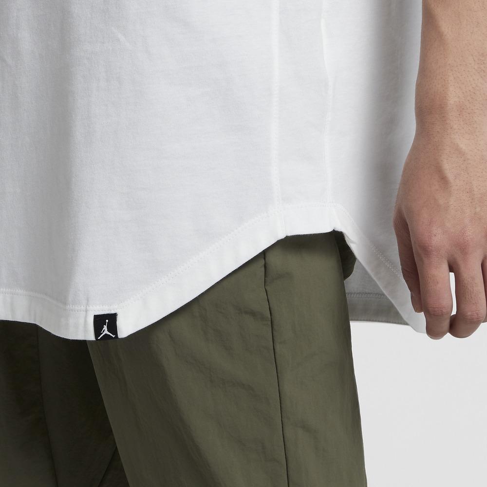 Jordan Sportswear Alphabetic Logo Print Crewneck T-Shirt Men Tops White 915938-100