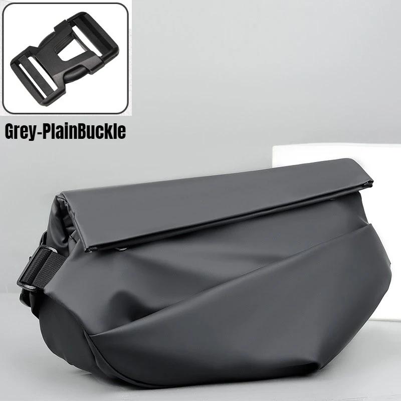 Premium Waterproof Magnetic Buckle Crossbody Bag Personality Fashion Men Messenger Bag Black Minimalist Shoulder Bags Men Bag