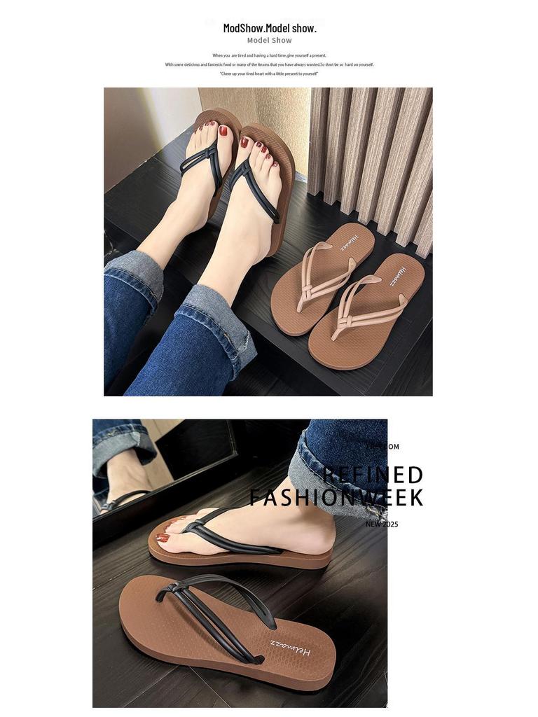 Damen Rutschfeste Sommer-Flip-Flops - Modische, Verschleißfeste Strandsandalen