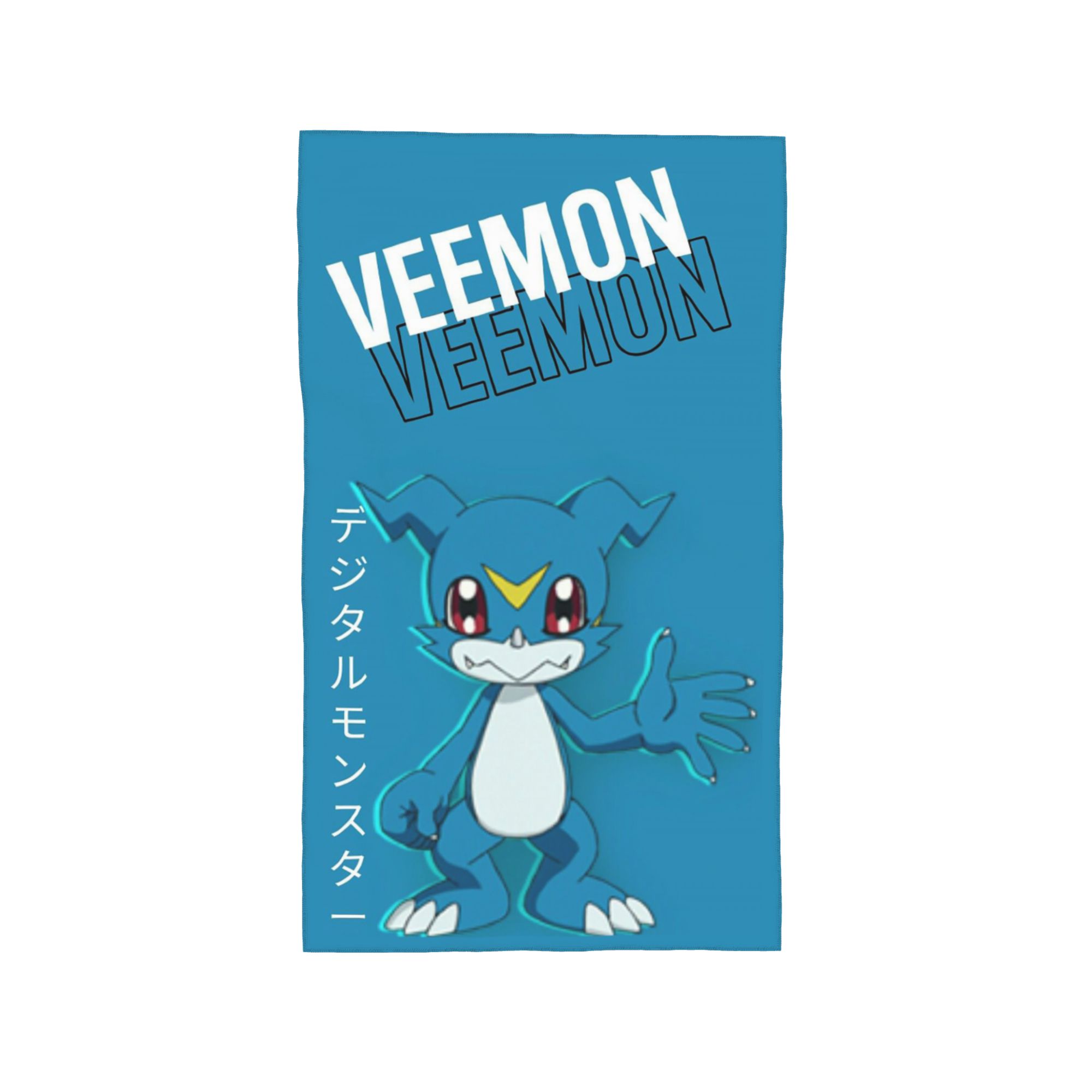 

Veemon Digimon Soft Face Towel Quick Dry Pool Bath Cotton Towels Breathable W40*H60(CM)