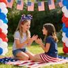 Patriotic Headbands With Stars Balloons, Red Blue, 4th Of Party Accessories, Independence Day Memorial Day Supplies