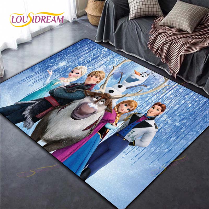 Frozen Carpet Anime Rug Kids Carpets Living Room Tea Table Mats Bedroom Rug Washable Floor Mats Household Area Mat Cute Rug