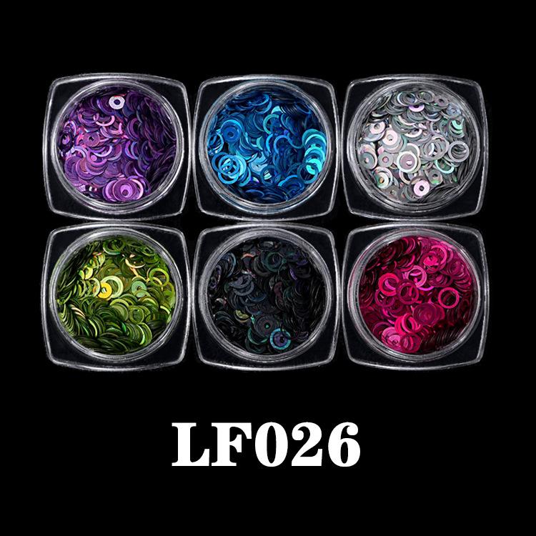 Nail Art Sequins Super Glitter Powder Symphony Combination Sequins Diy Nail Decoration 6 Color Set