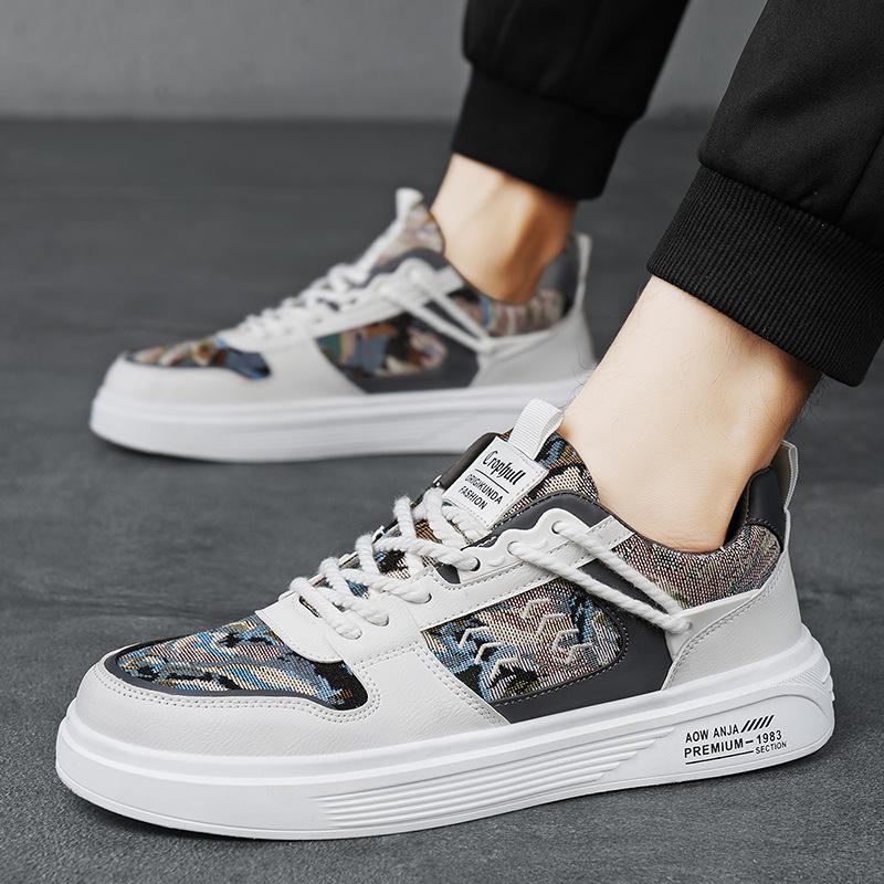Design Men'S Shoes Student Sports Flat Shoes Teen Soft-Soled Canvas Trendy Shoes