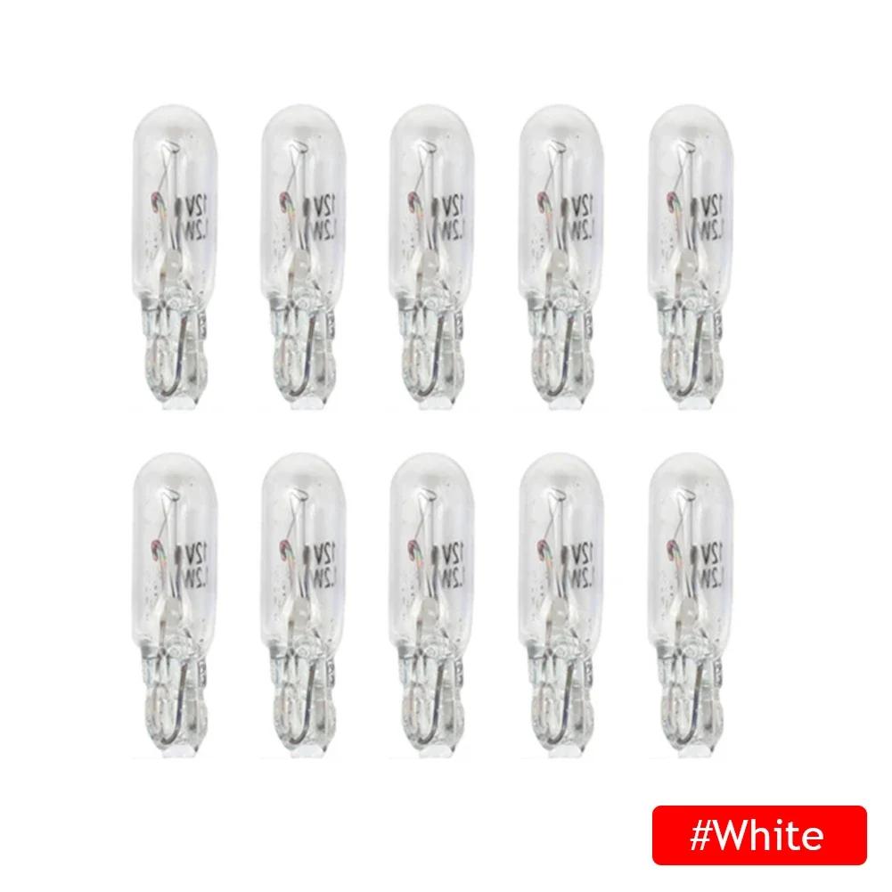10pcs W2W T5 12v 1.2w Car Halogen Lamp Instrument Lights Dashboard Bulb Auto Interior Light Car Styling Blue Red Amber Yellow