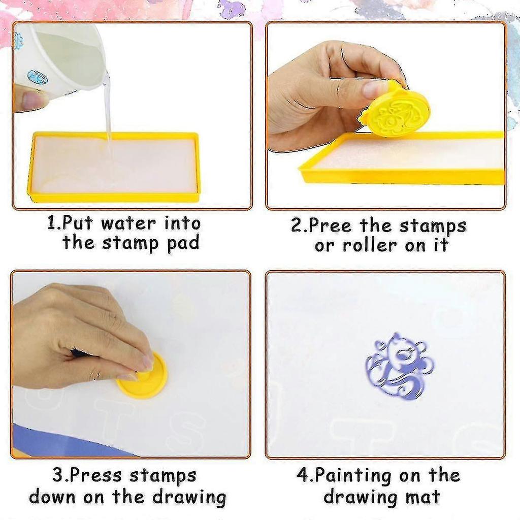 Water Doodle Mat Aqua Drawing Painting Mat Large 100 X 70cm Mess Free Learning Toys Gift - CHUN
