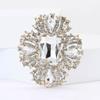 Crystal Brooch for Women Unisex Rhinestone Flower Pins Banquet Party Gifts Jewelry Accessories