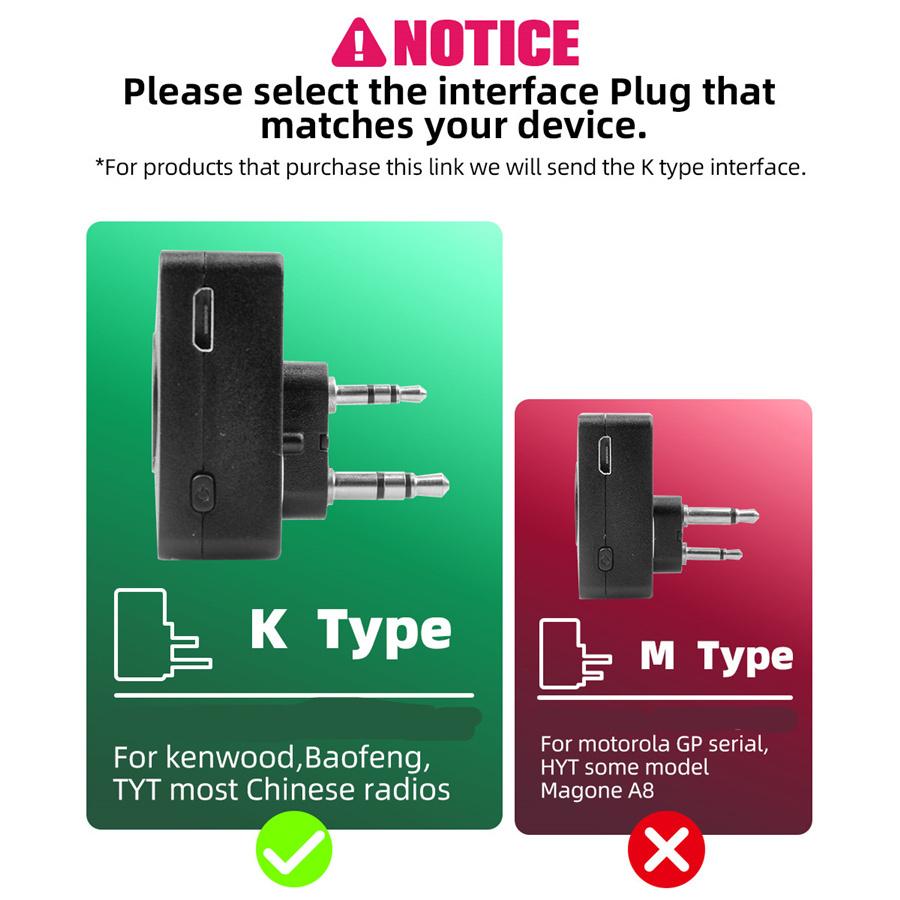 Walkie Talkie Handsfree Bluetooth Wireless Headphone Headset Fit For BaoFeng UV