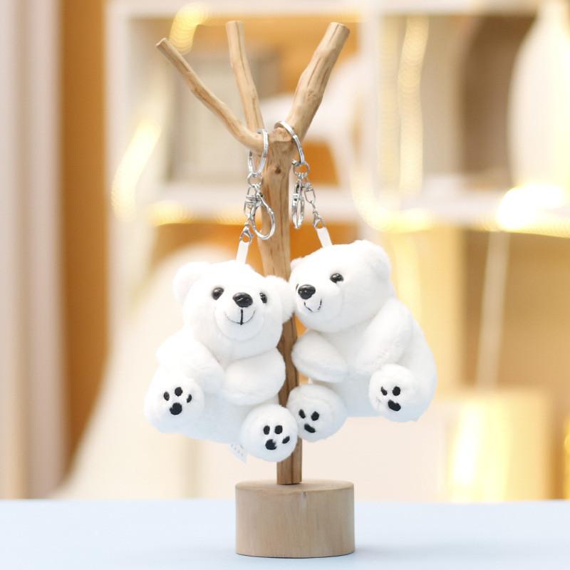 Arctic Bear Plush Backpack Keychain Toy Cute Animal Bag Pendant Decorations