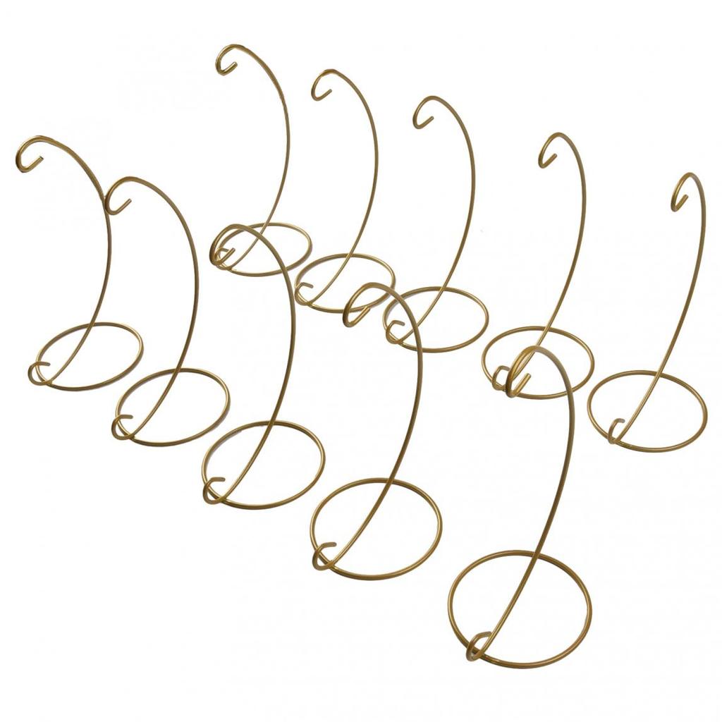 Ornament Hanging Display Stand Iron Stand L Shape Metal Decoration Golden