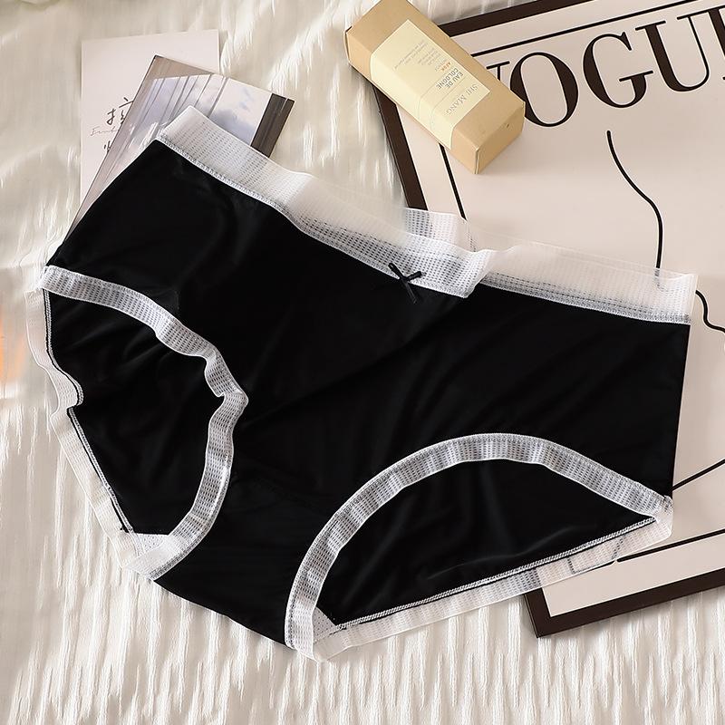 Plus Size Dünne transparente Höschen Mid-Rise Unterwäsche Frauen bequeme Slips nahtlose Lift Up Pantys weiblich