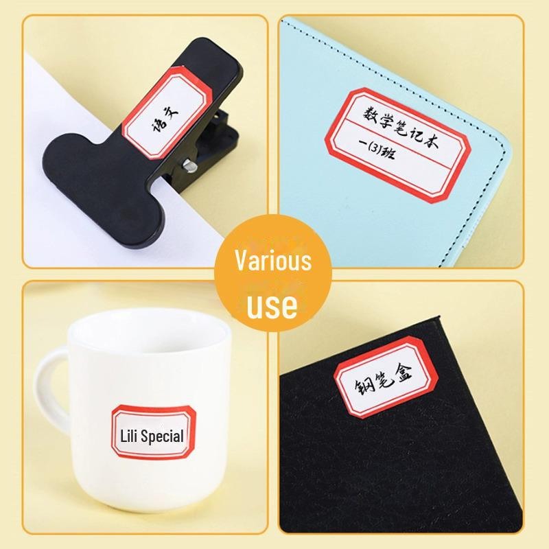 Etichete autocolante scrise de mână pentru organizarea biroului și a sălii de clasă