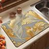 Floral Dish Drying Mat Absorbent Kitchen Drying Mat Reusable Washable Dish Drying Pad Non-slip