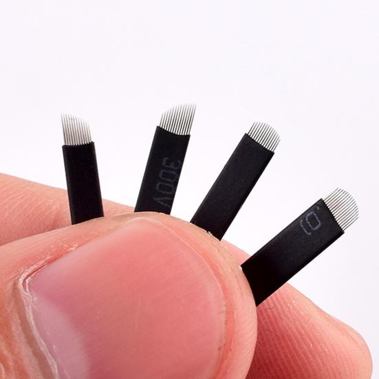 Aiguille de microblading extrêmement fine 0,18 mm jetable à usage unique pour maquillage permanent des sourcils et tatouage, lame pour usage personnel