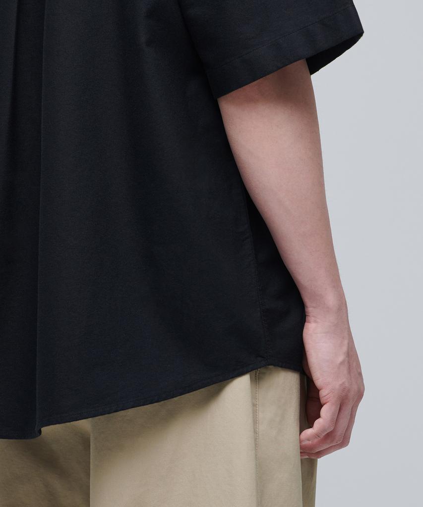 MUSINSA STANDARD Oversized Oxford Short Sleeve Shirt [Black]
