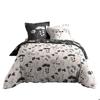 Parure de lit en percale de coton 240 x 260 cm Iris beige