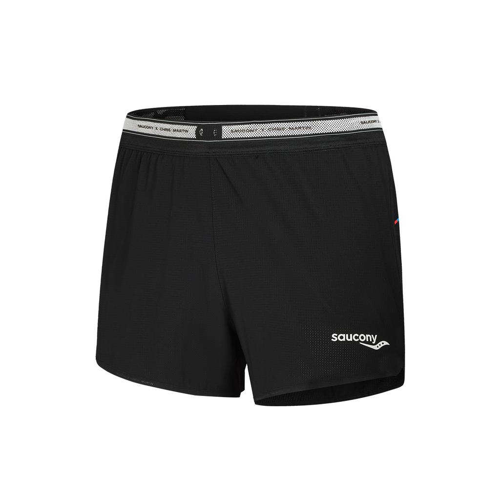 Saucony Double Layer Lace-Up Mid-Rise Comfortable Casual Shorts Men shorts SA2269DP42T-BK012