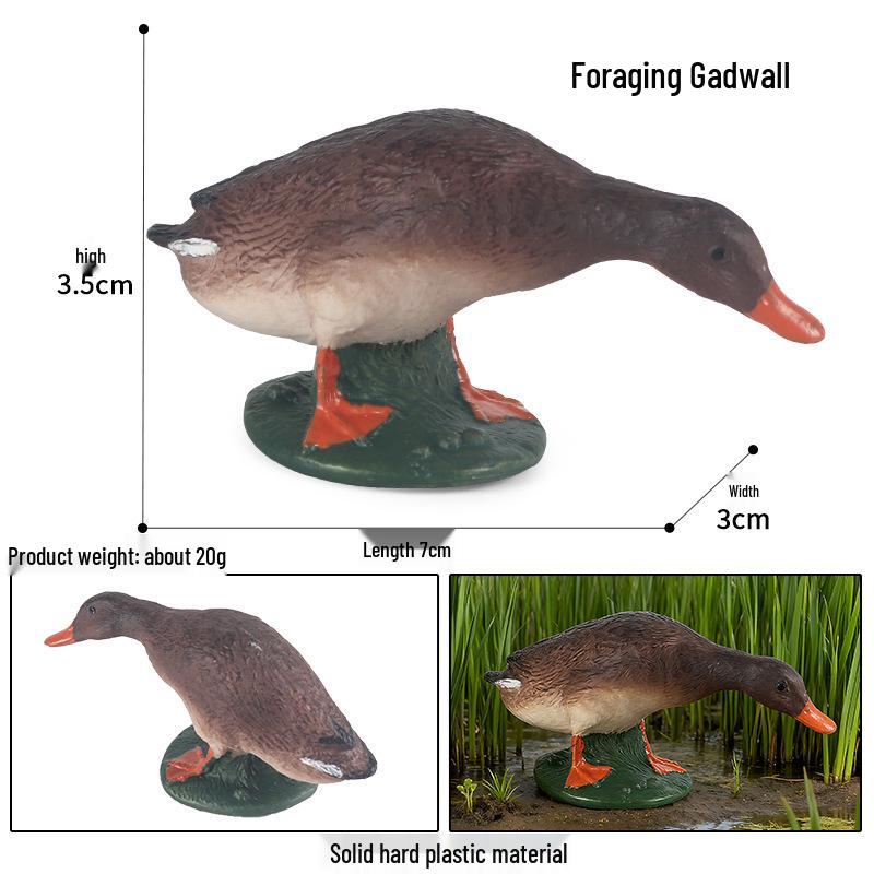White Swan Simulation Flying Bird Toy Ornament - Cognitive Role-playing Poultry Model for Children
