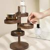 1set Solid Wood 360° Rotating Desktop Organizer - Multi-Tier Earring Ring Key Holder, Home Office Desk Storage, Jewelry Towers