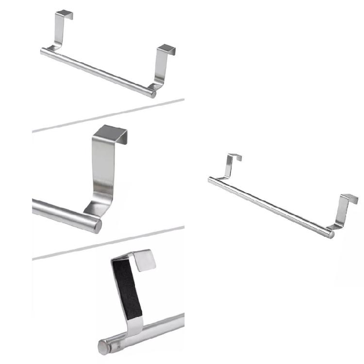 Towel Bar with Hook for Home Bathroom Kitchen,Stainless Steel Towel Hanger Over Cabinet Towel Rack Storage Organizer