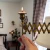 Yousheng Extending Taper Candle Holder Metal Wall-Mounted Candle Holder Vintage Retractable Wall Sconce for Living Room Bedroom Decor