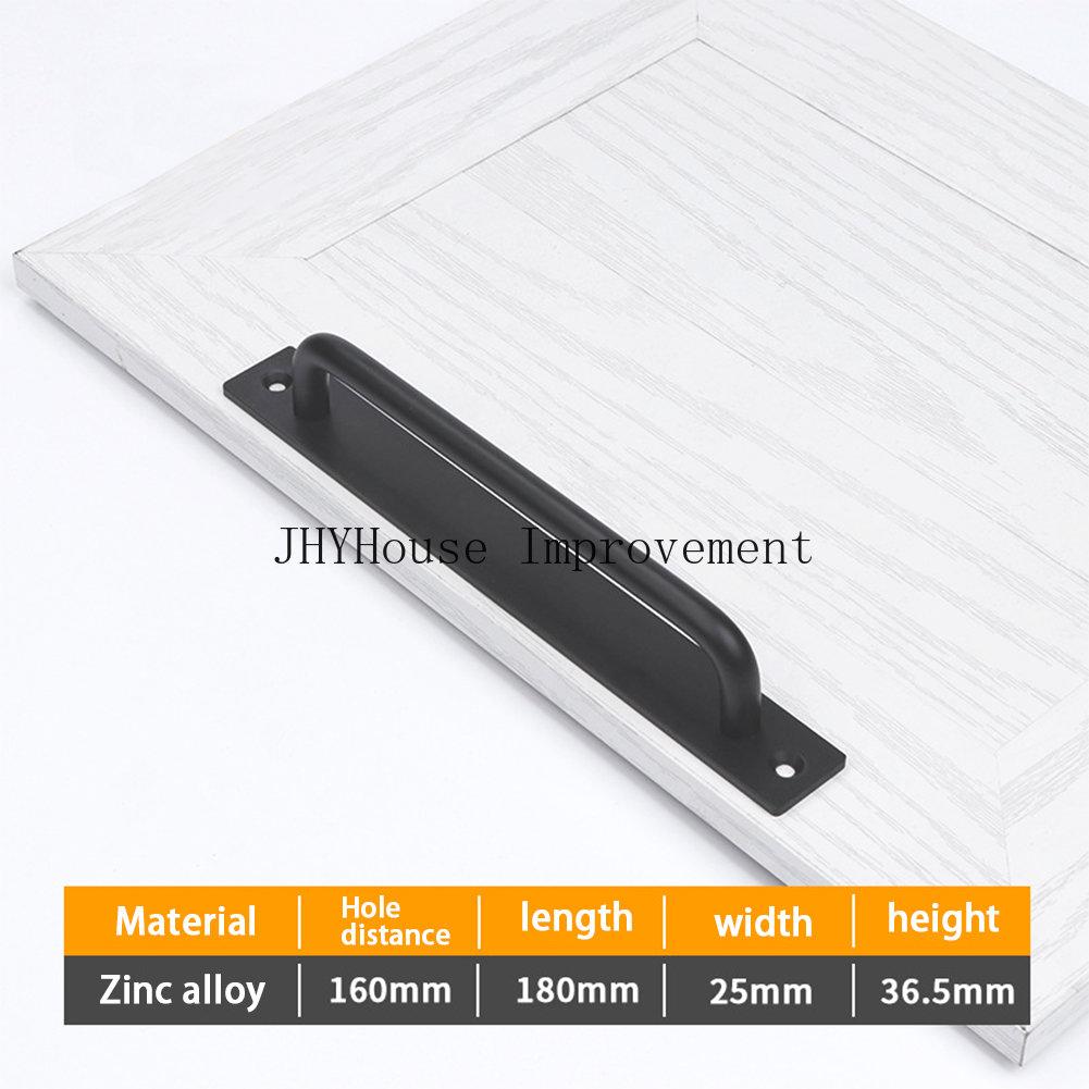 Aluminium Alloy Black Door Handles Balcony Bedroom Kitchen Door Pulls Silver White Furniture Handle Door Hardware knobs