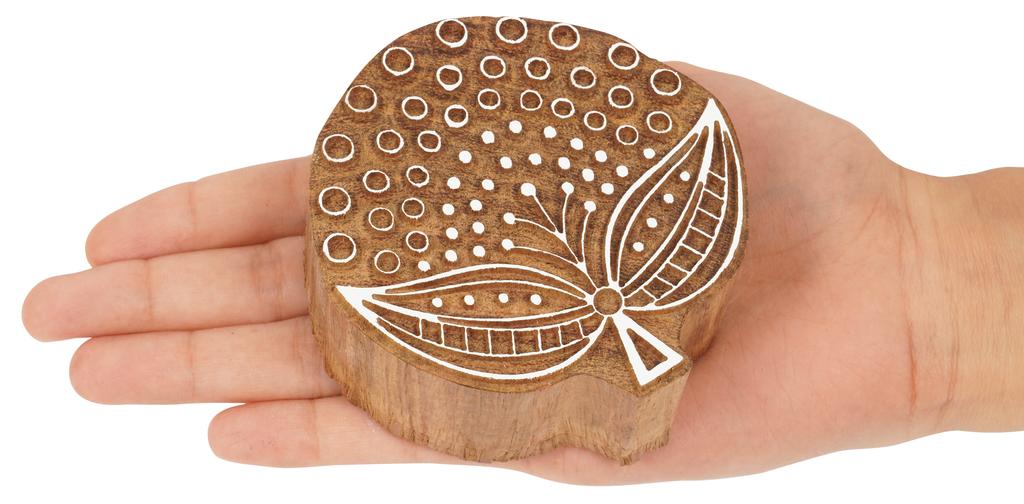 IBA Indianbeautifulart Textile Printing Block Asian Floral Leaf Motif Hand Carved Wooden Stamp Wood Block Printing