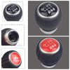 New 6 Speed Car Gear Shift Knob Head Leather Stick Shifter Lever HandBall For Subaru Legacy Outback Forester Impreza STI