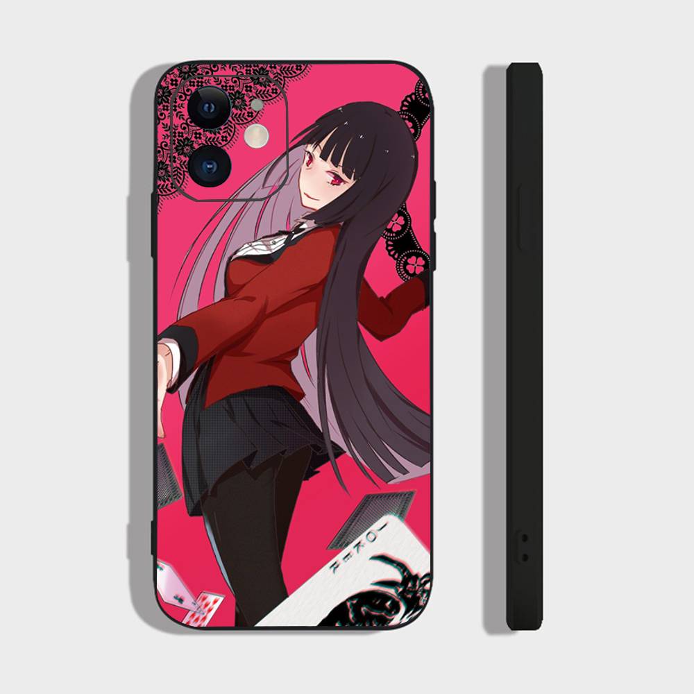 Anime K-Kakegurui Phone Case For IPhone 17 Air 16 15 14 13 Pro Max 11 12 Black Silicone Cover