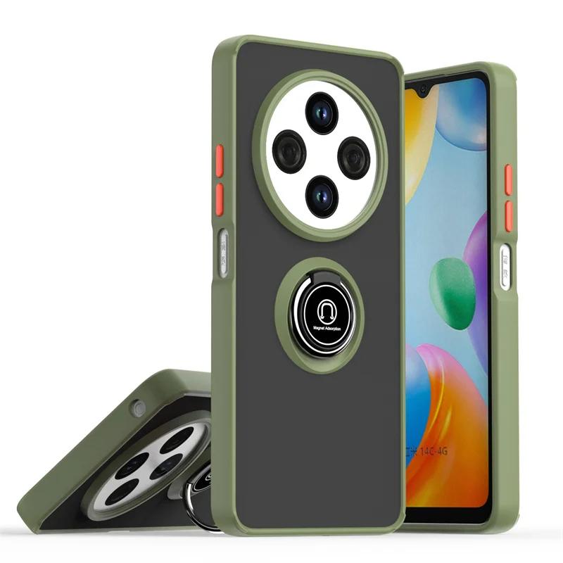 Armor Matte Case For Xiaomi Redmi 14C 4G Poco C75 Cover Ring Magnetic Holder Stand Shockproof Coque Fundas