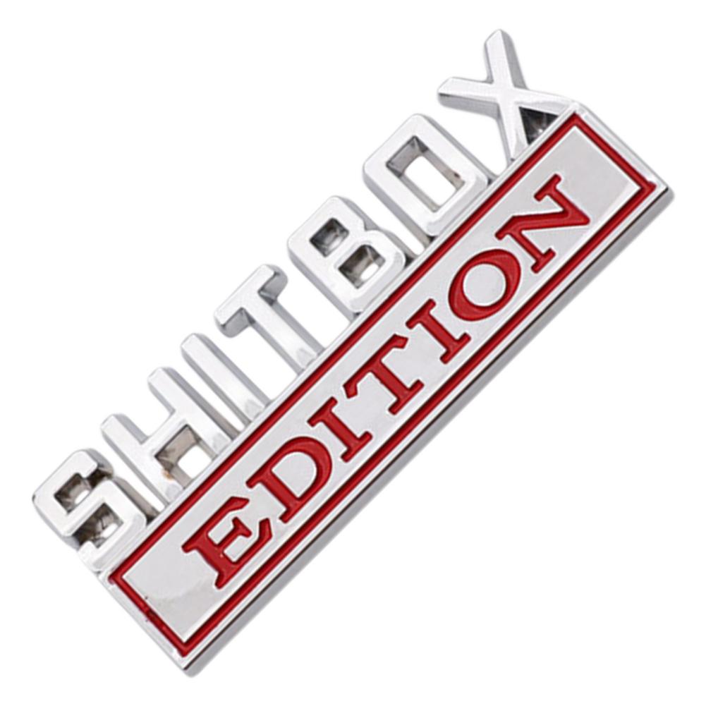 3D Big Size SHITBOX Edition Emblem ABS Car Badge Car Tail Trunk Side Body Stickers Vehicle Sticker Decal For Cars Trucks S