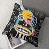 Graffiti - Style Abstract Square Jacquard Pillow Cover for Sofa Office Waist Cushion Cover Home Decorative Pillowcase