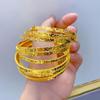 Vietnamese Sand Gold Genuine Minority Design Ice-Crushed Bangle for Women – Flashy Gift for Girlfriend