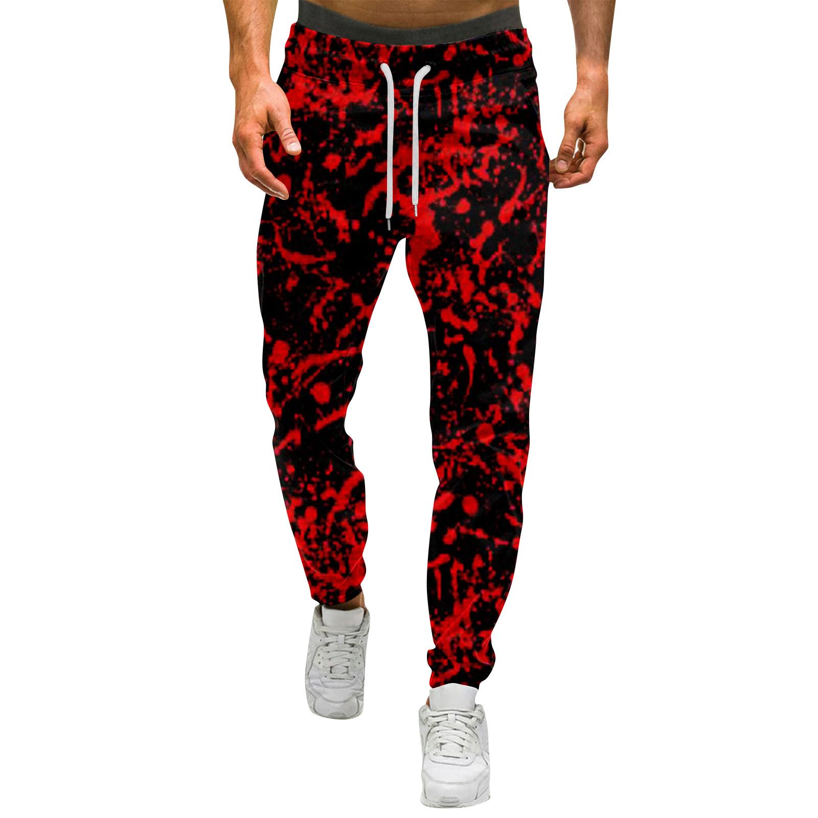 

Мужские брюки с принтом на Хэллоуин Мужские повседневные спортивные брюки на кулиске M