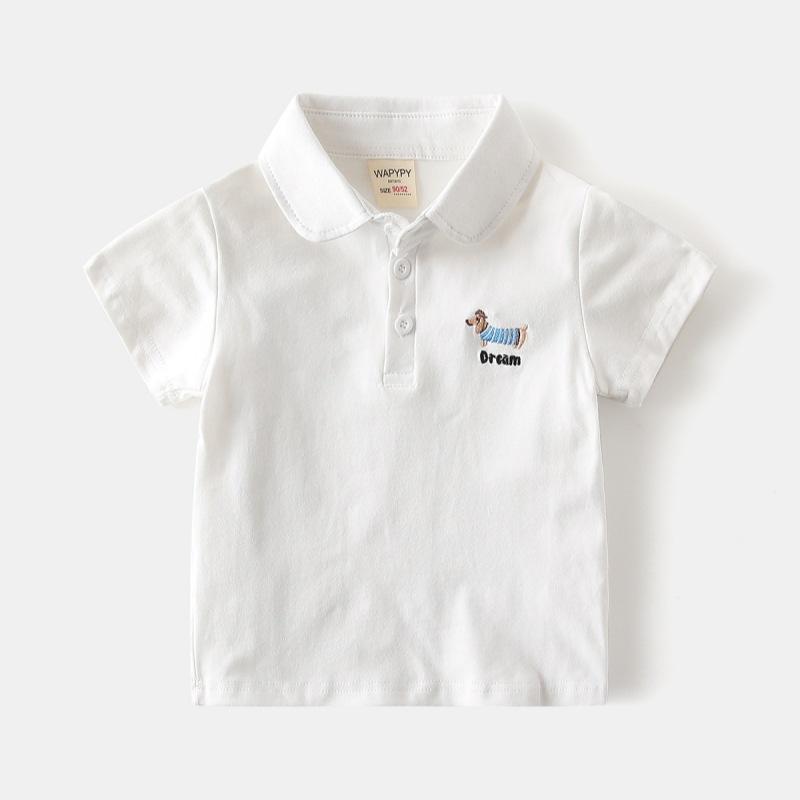 Boys' Short Sleeved T-shirt Summer Clothes Children's Polo Shirt Baby Korean Versatile Top