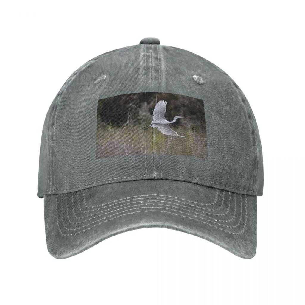 The Graceful Egret Baseball Cap F Kids Hat Golf Wear Mountaineering Golf Wear Unisex Womens