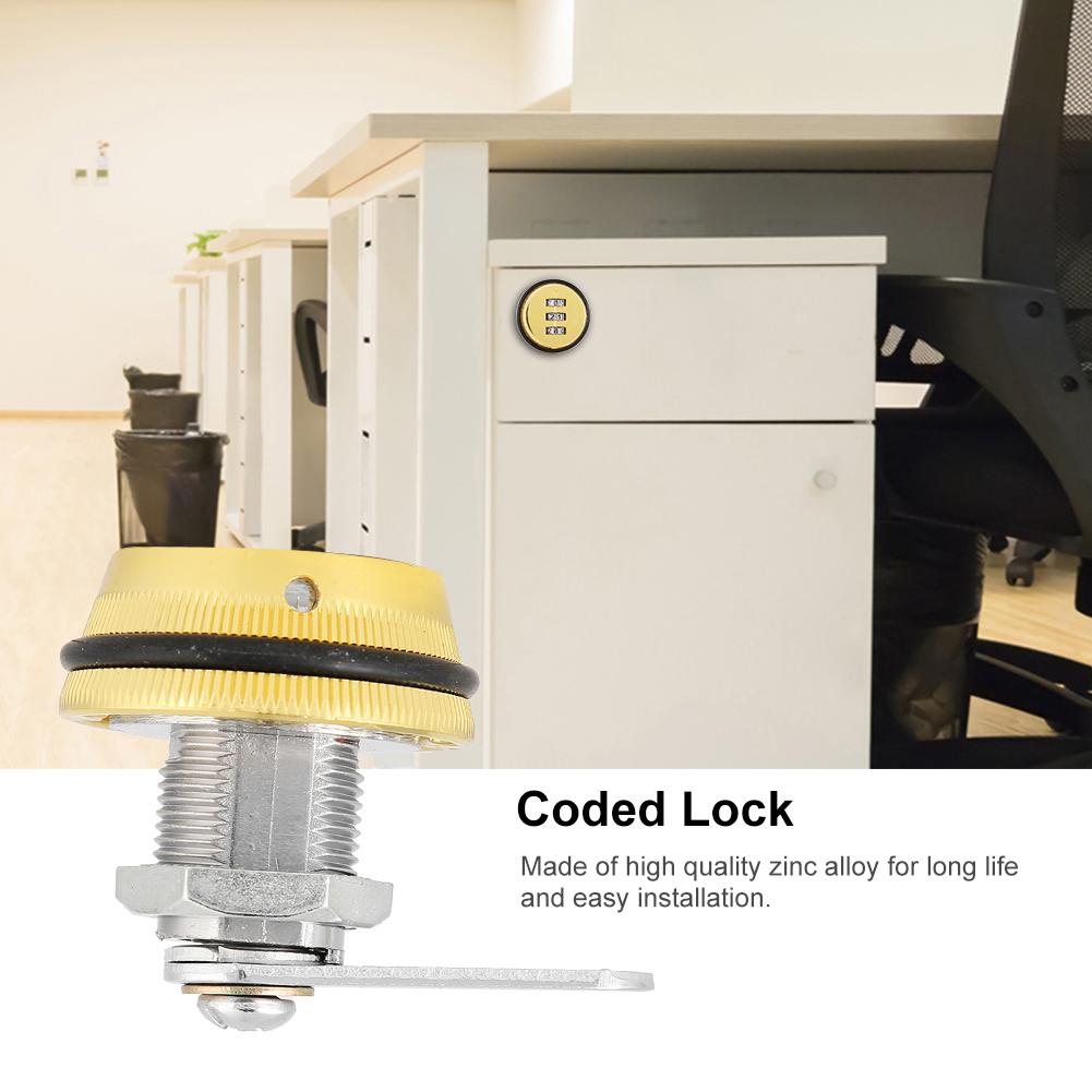 Mechanical Code 3?Digit Password Mailbox Cabinet Lock Zinc Alloy