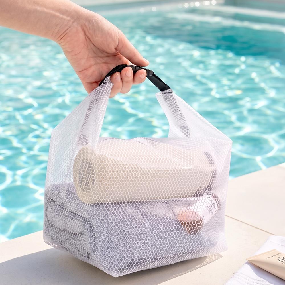 Goospery Transparent Waterproof Eva Mesh Water Play Swim Bath Bag Pouch