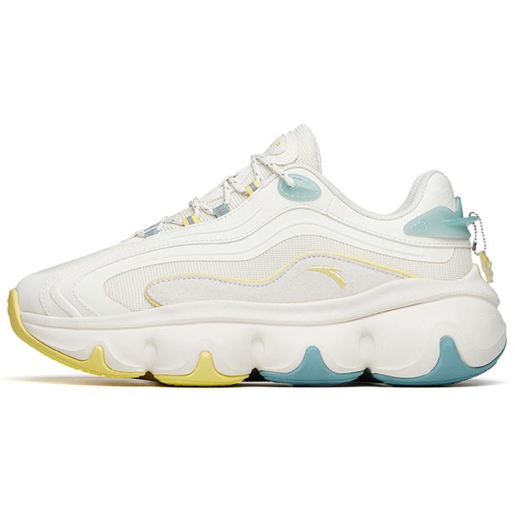 

Anta Life Collection Cushioning Slip Resistant Abrasion Resistant Low top Chunky Sneakers Women s White Yellow Blue 122148895R-3 38