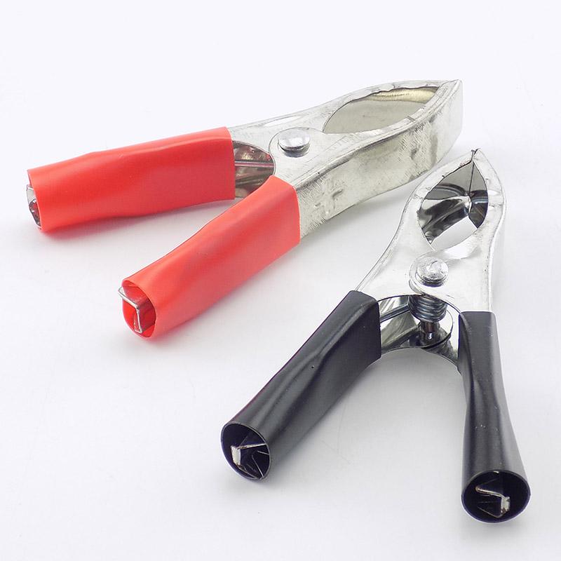 (5 Red +5 Balck) 70mm 30A Handle Alligator Clips Crocodile Test Connector Probe Metal Red Black Electrical DIY Tools